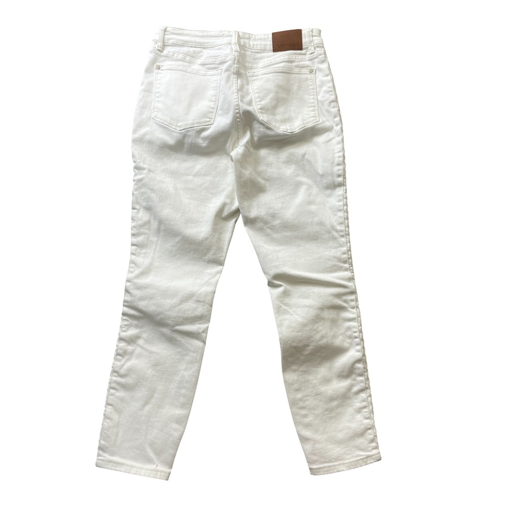 Judy Blue 11/30 White Jeans Braided Side Relaxed Fit Cotton‎ Blend - Picture 9 of 9